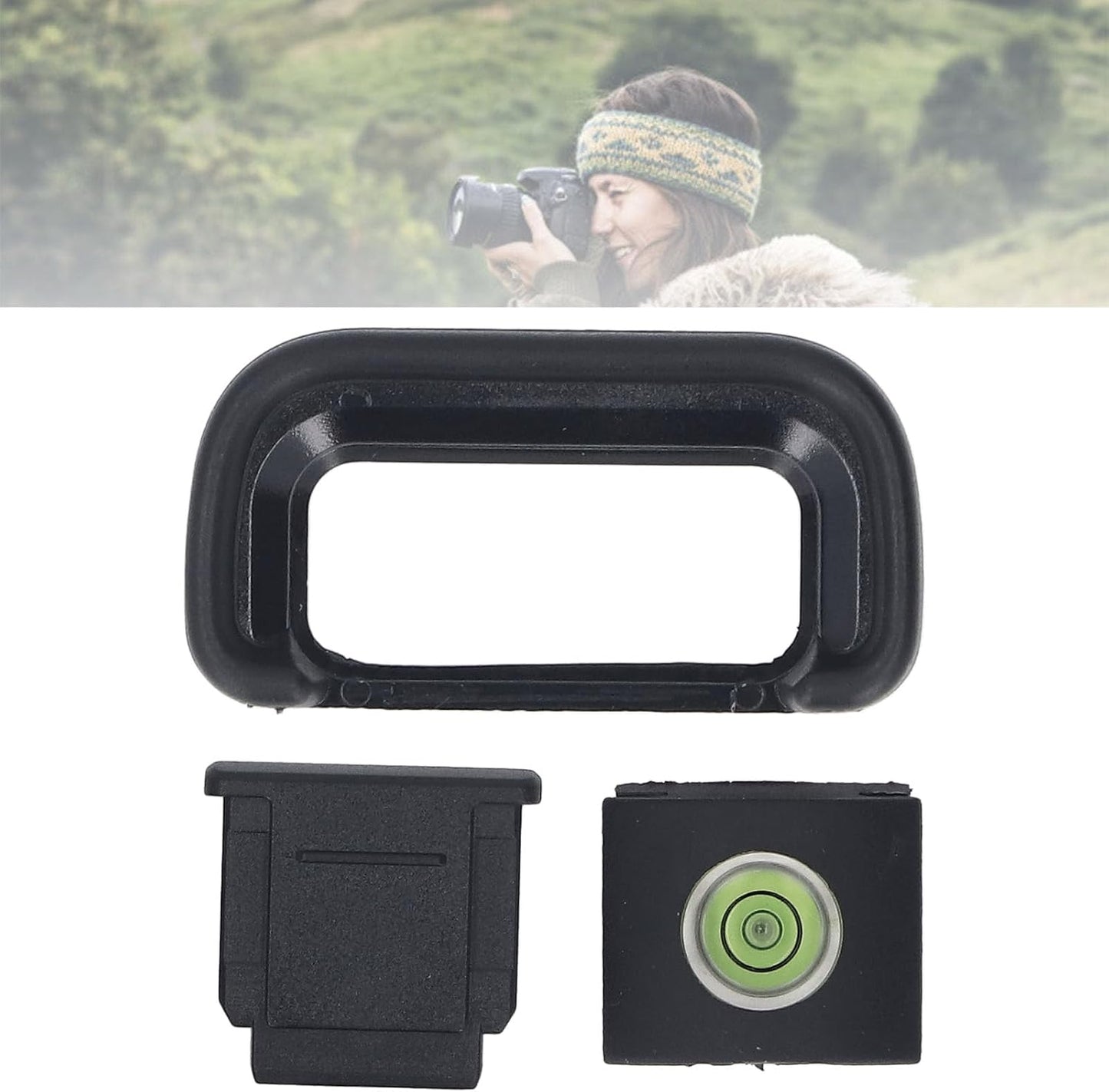 Denash A6700 Camera Eyecup Eyepiece Viewfinder,Professional Eyepiece Replacement,Camera Eyecup with Hot Shoe Cover