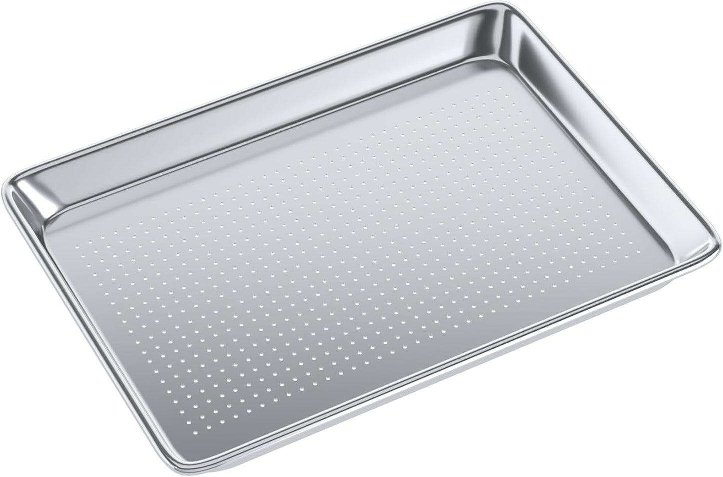 Skiennix 19 Gauge Half Size Perforated Aluminum Bun Sheet Pan - 13 in. x 18 in. for Even Baking
