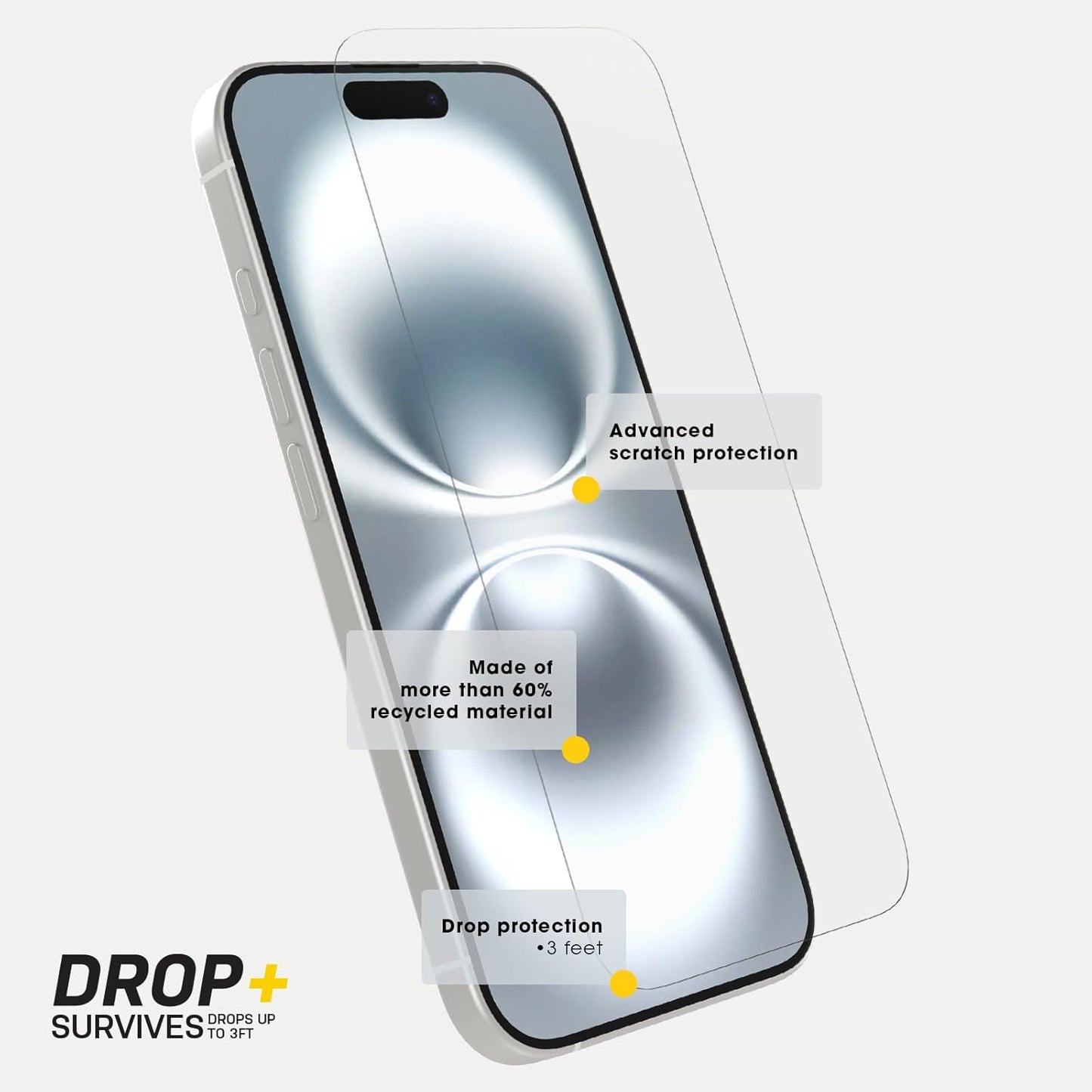 16 OtterBox iPhone Pro Premium Glass Screen Protector
