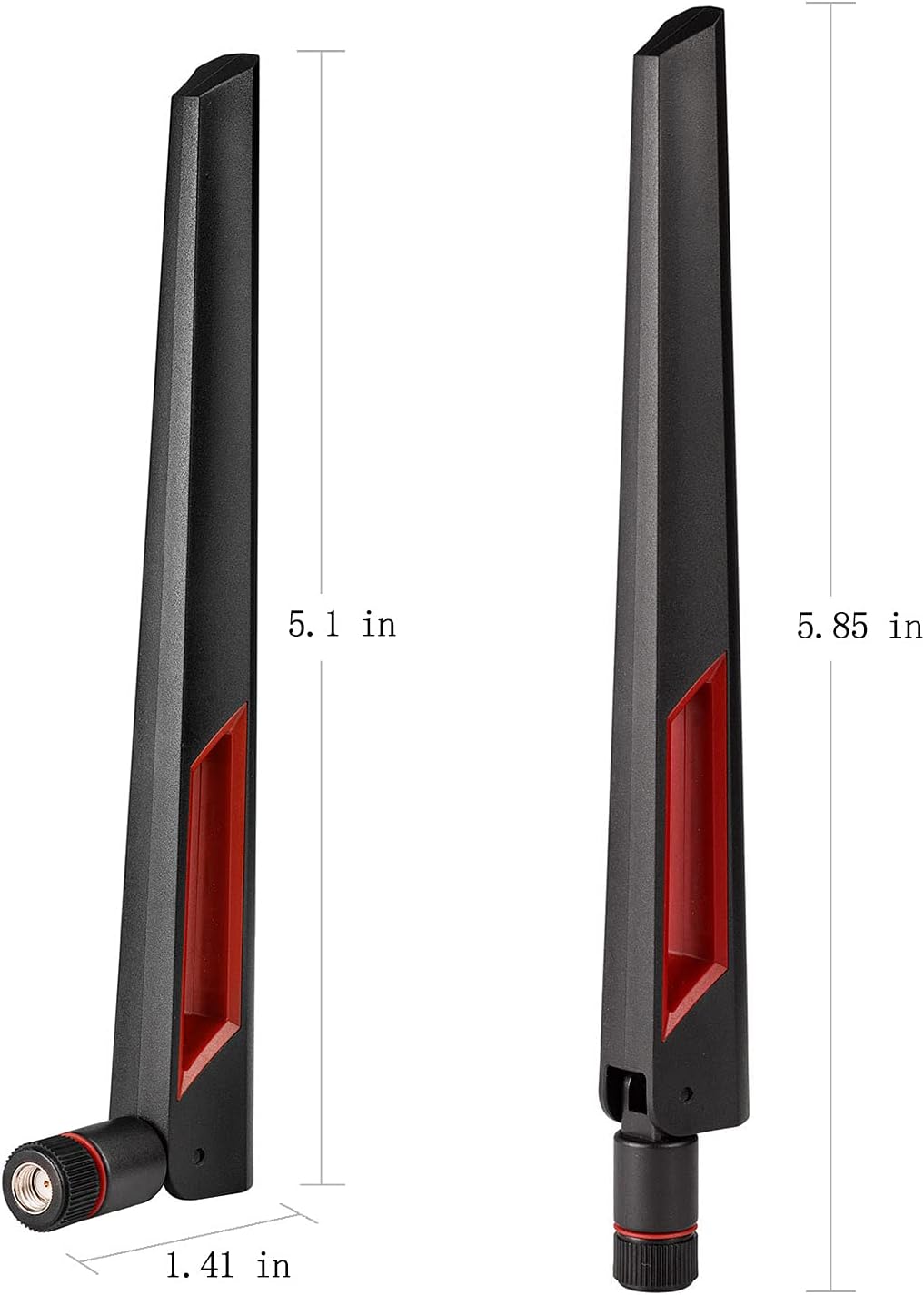 Superbat 2.4GHz 5GHz 5.8GHz 4pcs WiFi Antenna with RP-SMA Male Connector, Dual Band Antenna for PCI-E WiFi Network Card