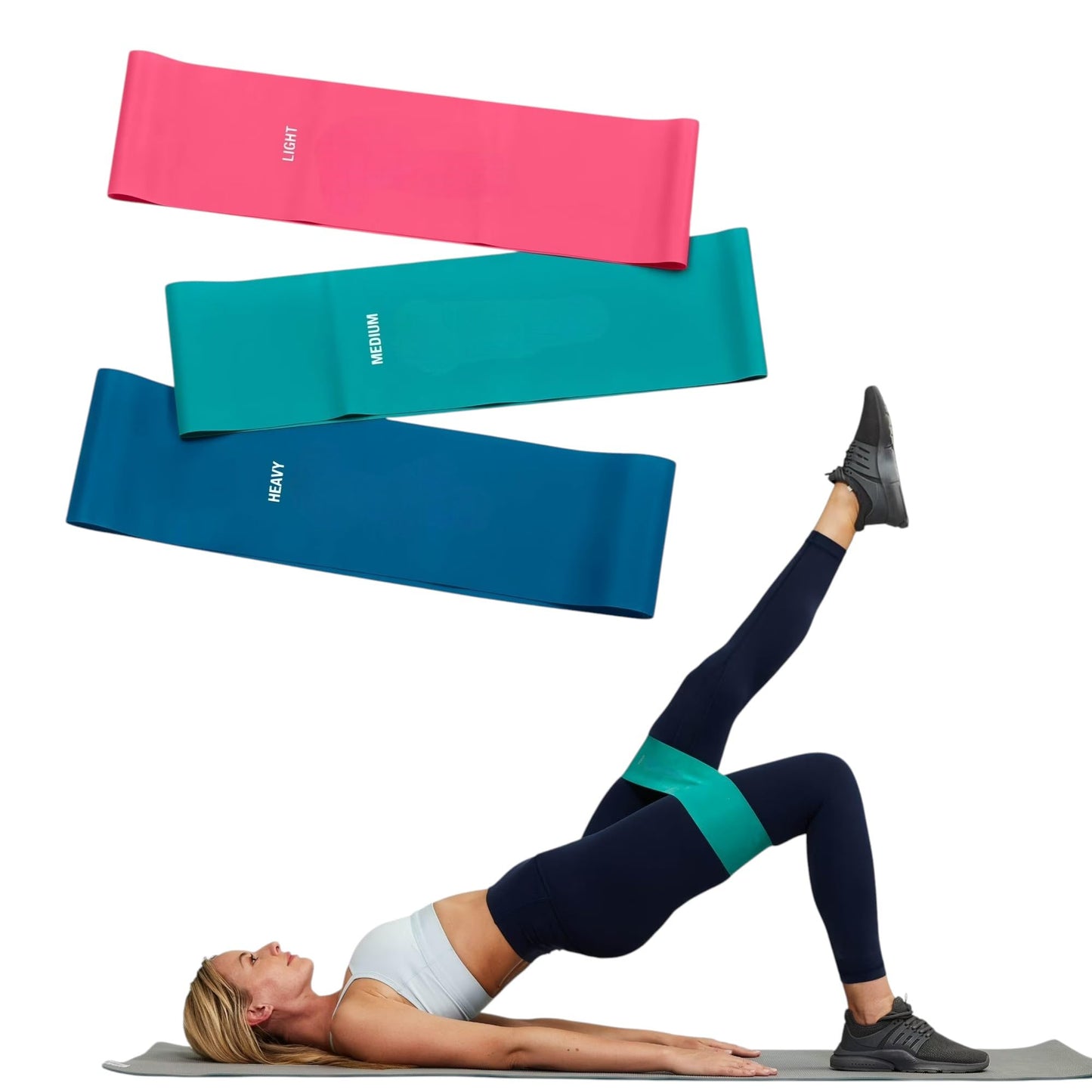 Resistance Loop Band Kit for Strength Training,Durable Elastic Exercise Bands Set for Home Workout, Yoga & Fitness Training