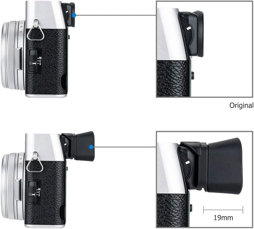 X100VI X100V Soft Silicon Camera Viewfinder Eyecup Eyepiece Eyeshade for Fujifilm Fuji & Eye Cup Protector (Hot Shoe