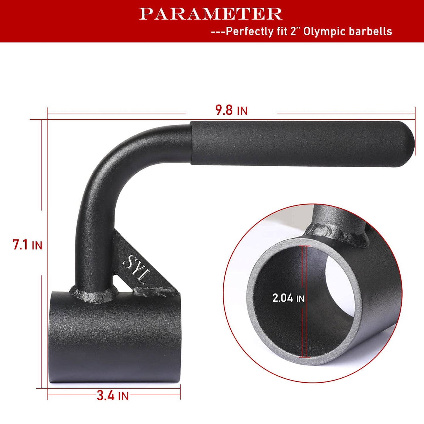 SYL Fitness Single Arm Landmine Handle for 2 inch Olympic Barbell,T Bar Row Landmine Attachment