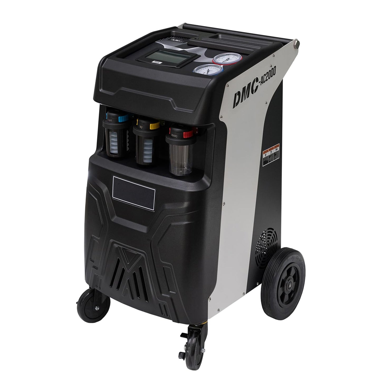 MutsMover Fully Automatic R134a or R1234yf Refrigerant Recovery Recycling and Recharge Machine, Touch Screen AC Service Unit w/Vacuum Pump, Leak Test, Oil Injection, for Automotive A/C Systems