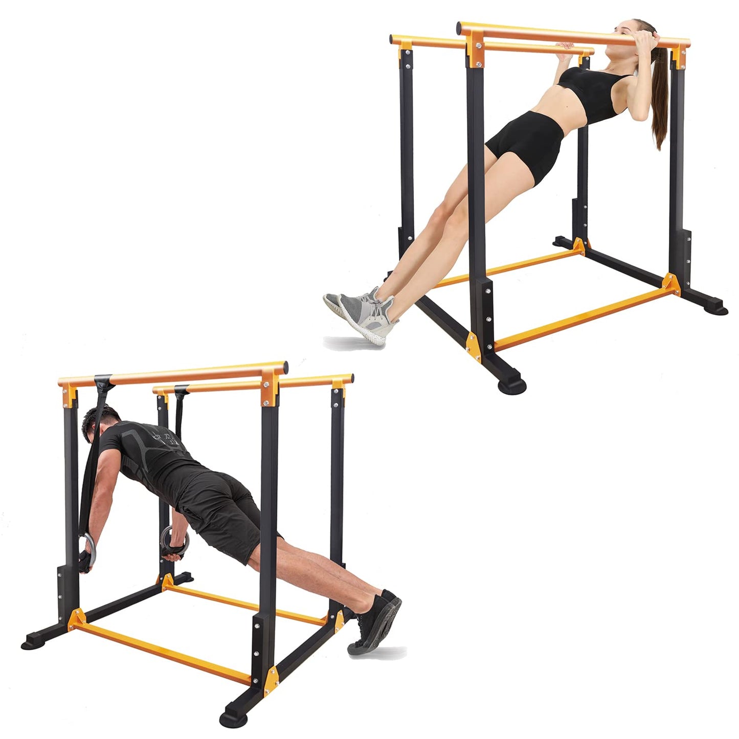 Cometofit Multi-Function Dip Stands Home Gym Parallel Bars Workout Dip Station Strength Training Fitness