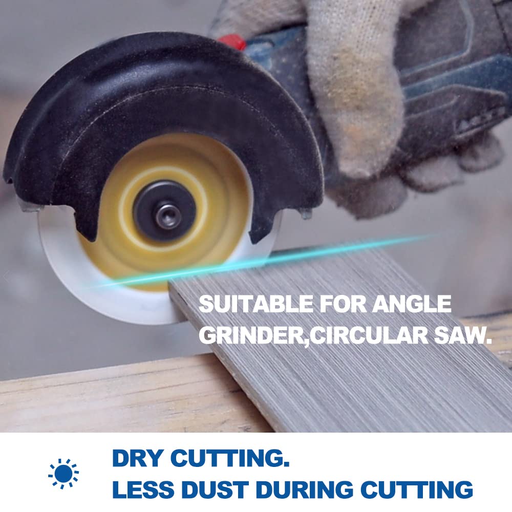 HIGHDRIL Diamond Hole Saw Kit - 6/6/8/20/25/35/50/75/100mm Drill Bits and HIGHDRIL 3 Inch Circular Saw Blade - 3pcs Carbide Wood Cutting Disc with Arbor 10MM