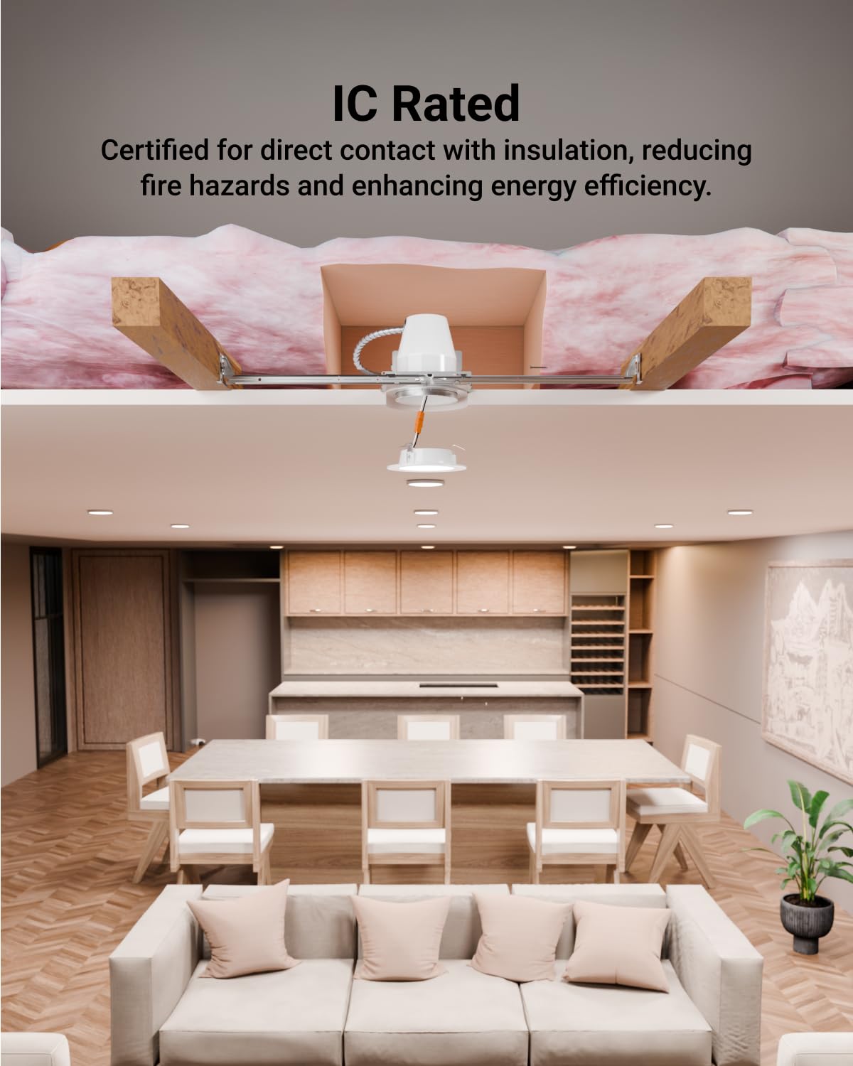 Sunco 10 Pack 4 Inch Can Lights Housing, New Construction, Recessed Cans for Ceiling, Hard Wired, TP24 Connector, 120-277V, Air Tight, Steel, IC Rated, Easy Install, UL, Wet Rated