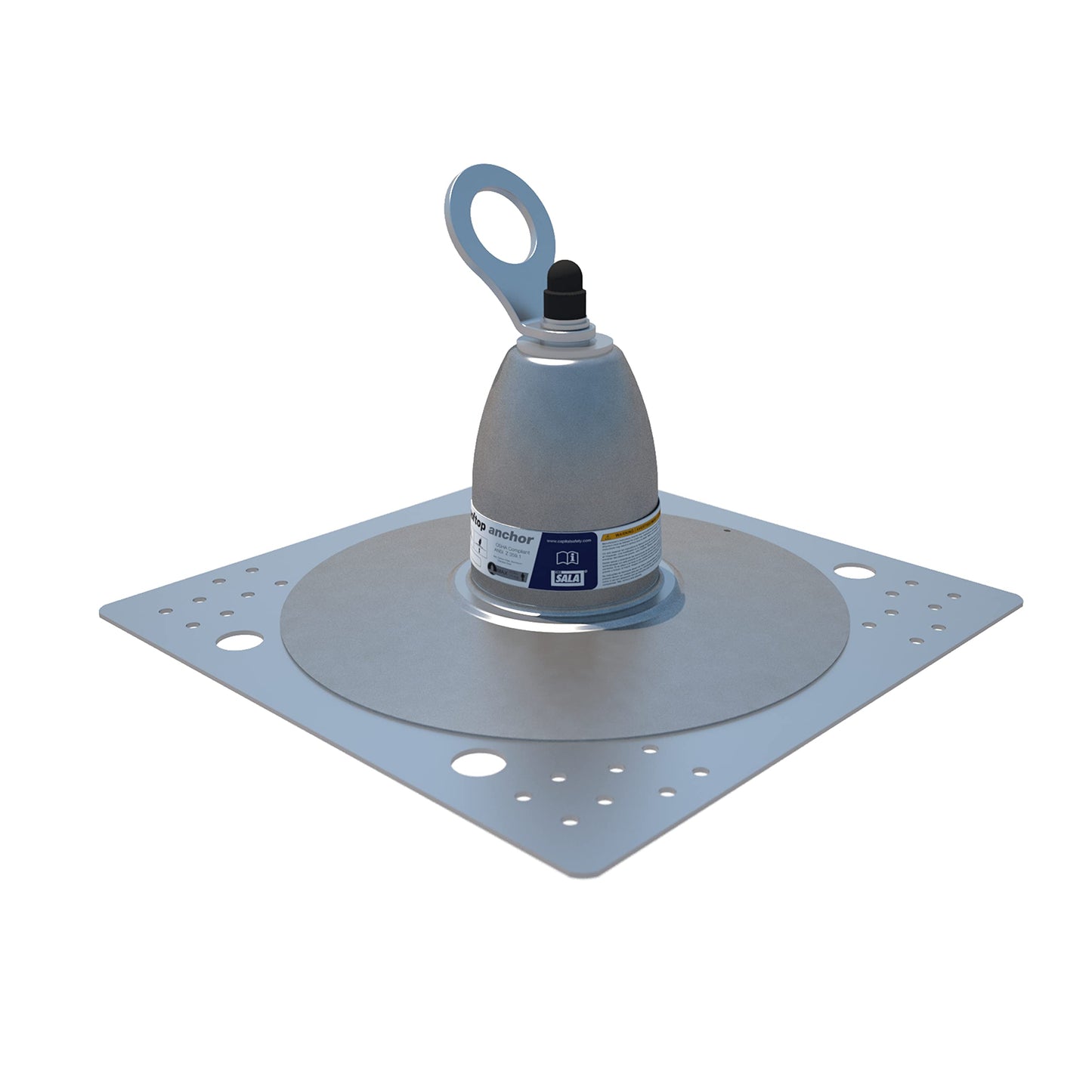 3M DBI-SALA 2100142 Roof Top Anchor for Bitumen Membrane and Built-Up Roofs with Weather Proofing Shroud, Silver