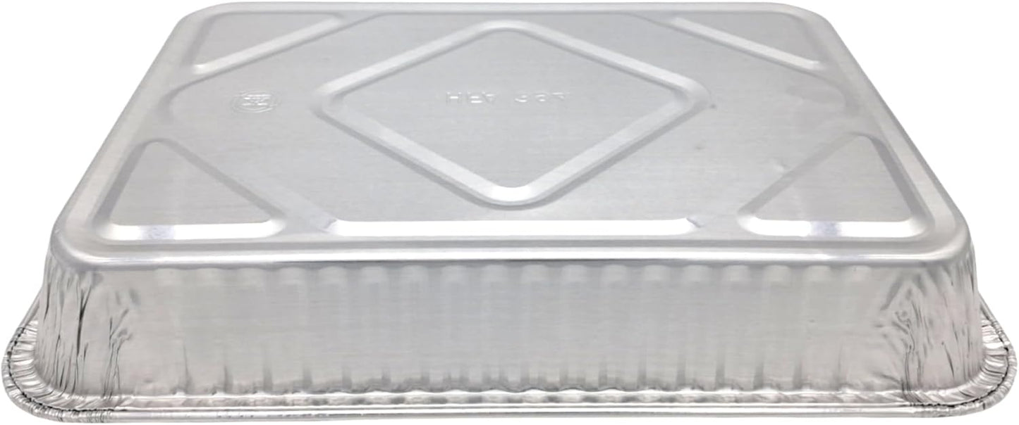 PACTOGO Disposable Aluminum Foil Oblong Cake Pans - 13" x 9" x 2" | Ideal for Baking & Storing (Pack of 12)