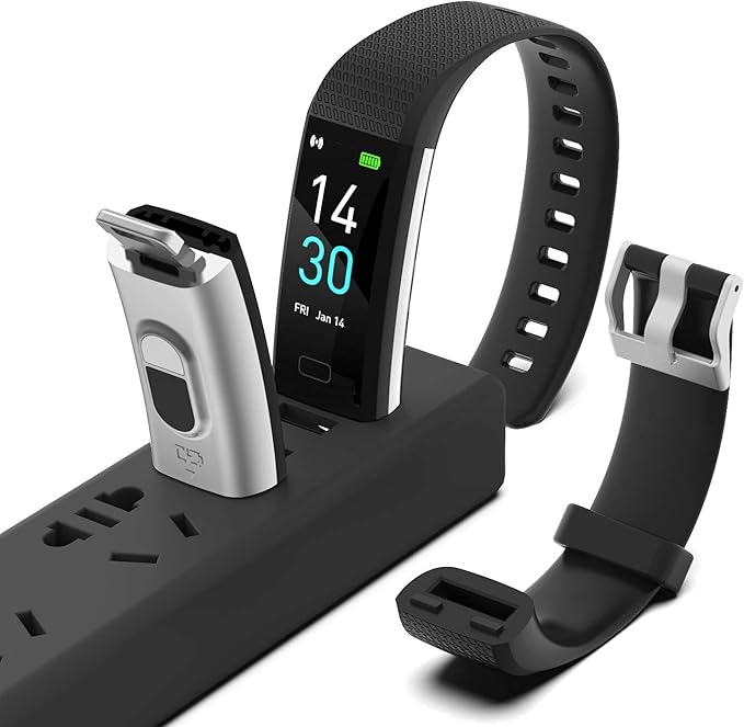 ENGERWALL Fitness Tracker with Step Counter/Calories/Stopwatch, Activity Tracker with Heart Rate Monitor, IP68, Health Tracker with Sleep Tracker, Smartwatch, Pedometer Watch for Women Men Kids
