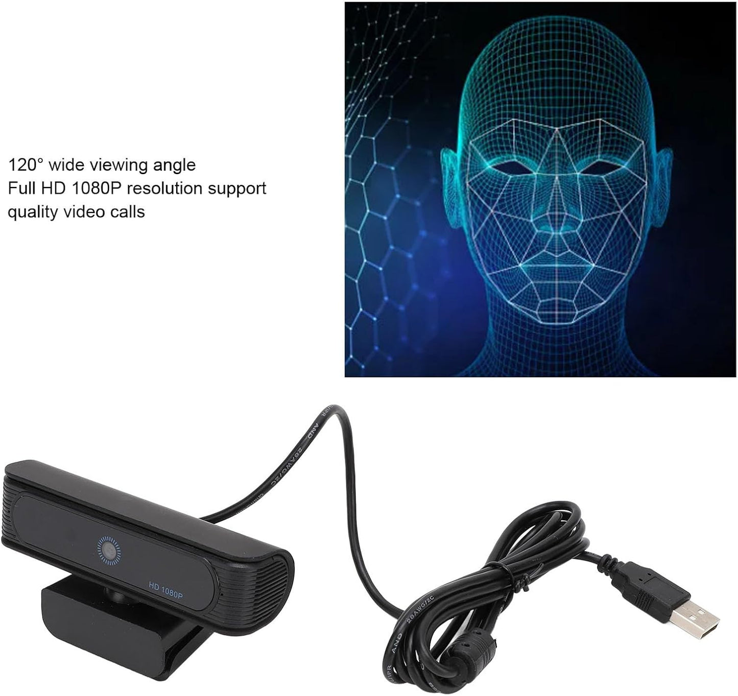 Zopsc 4K 1080p 10 11 Webcam for PC, IR Recognition Camera with Full HD Wide Angle Lens, HD Video Conferencing Camera