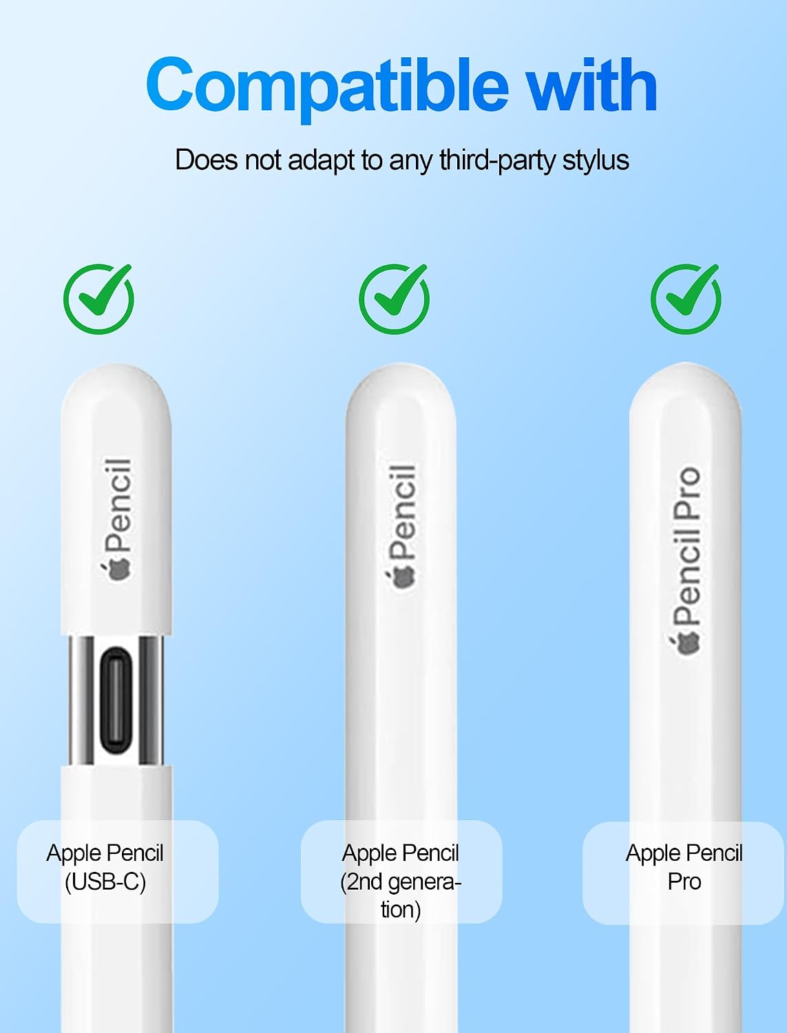 BLEBLE 8 Pack 2nd 1st Replacement Pencil Tips for Apple Pencil Pro - Fine Point Metal Tip for Apple Pencil Generation
