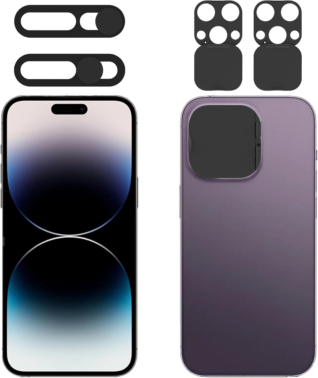 EYSOFT 14 Pro/14 Recognition2Pack Privacy Cover Compatible for iPhone Pro Max with Front Camera Cover,Protect Privacy