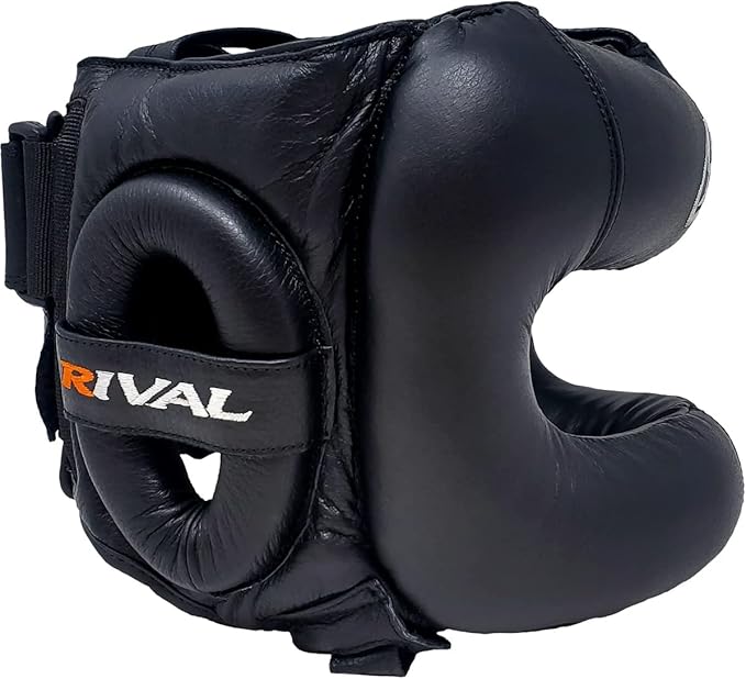 RIVAL Boxing RHGFS3 Face-Saver Sparring Headgear - Wide Eye Opening, Premium Leather, and Thermoplastic Inner Frame