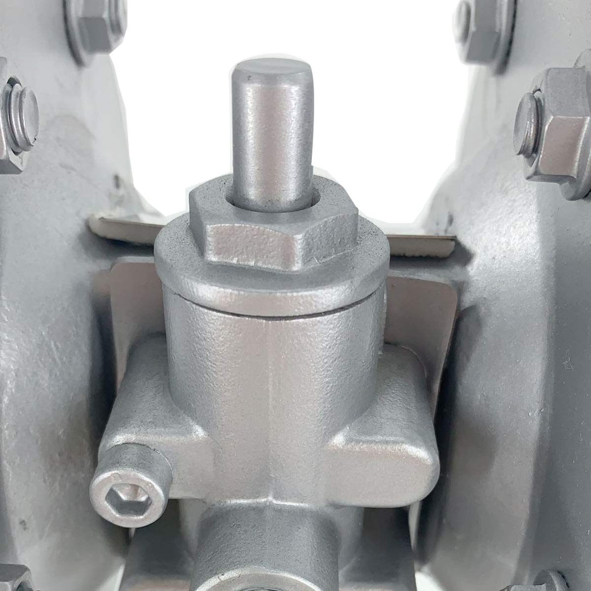 TABODD 12GPM Air-Operated Double Diaphragm Pump 115 PSI, Aluminum Alloy Dual Diaphragm Air Pump for Chemical Indutrial Liquid Low Viscosity Petroleum Fluids, 1/2" Inlet & Outlet