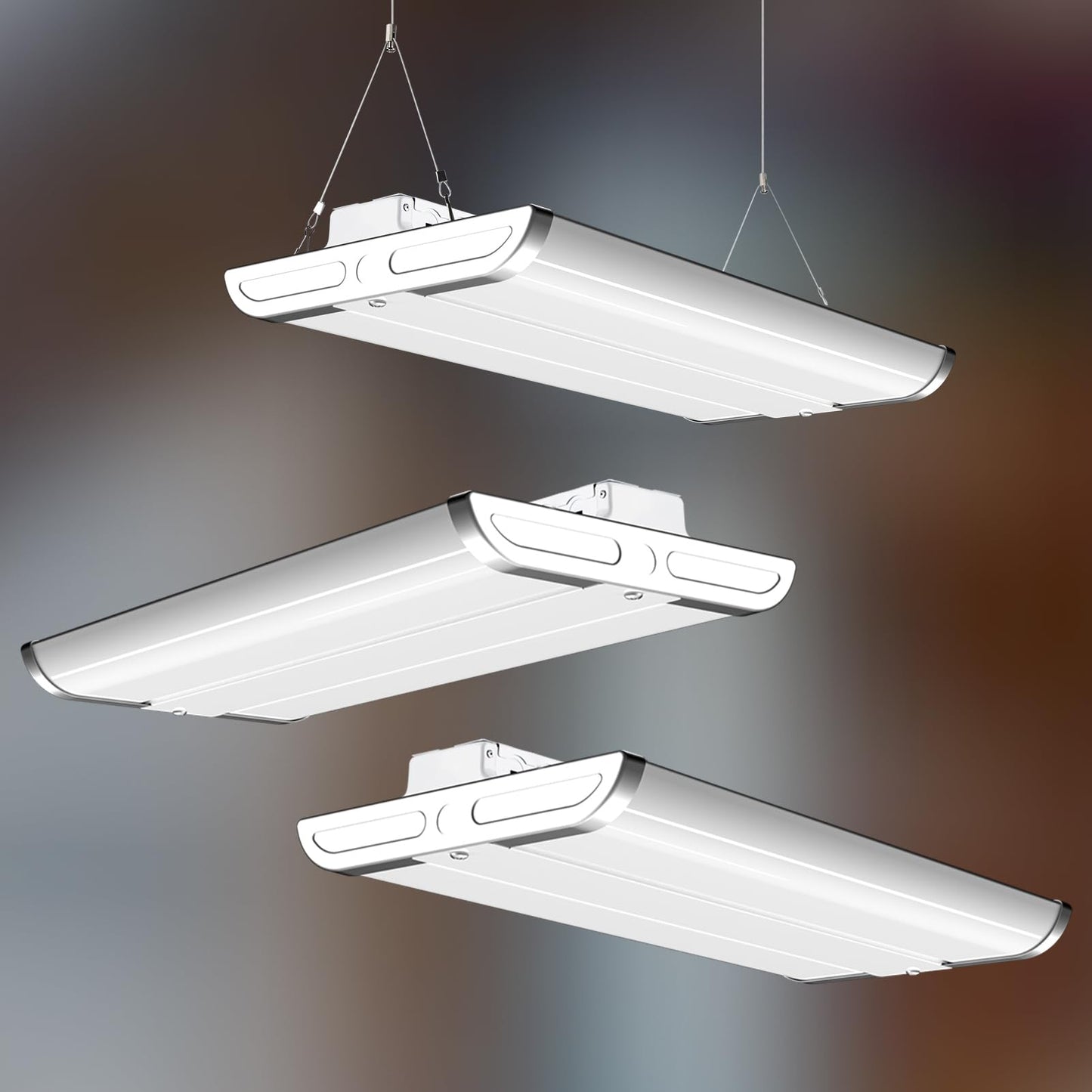 ACOHOOK 2Pack 2FT 200W LED Commercial Linear High Bay Light 28000LM[Eqv.800W MH/HPS],AC100-277V【Driver Equipped】 5000K,Linear Hanging High Bay Light,UL Complied