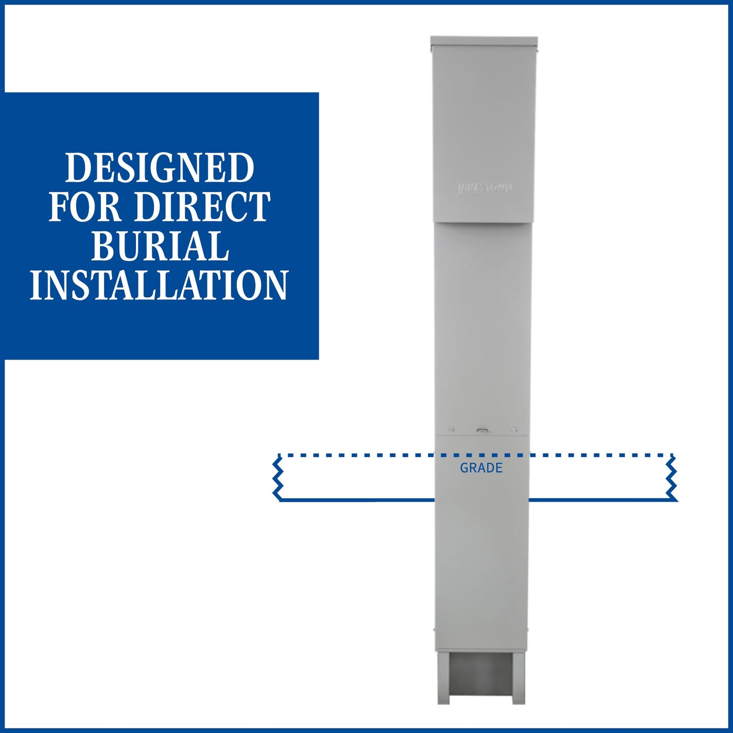 Direct Burial Unmetered Pedestal Mount RV Power Outlet – 50/30/20 Amp Electrical Panel, NEMA 3R Weatherproof Enclosure, ETL Certified, Made in the USA by Jamestown Advanced Products