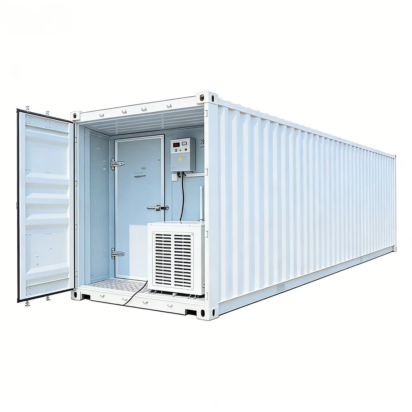 Insulated Mobile Container Cold Room, Multi-temperature Zones from -25°C to 10°C, Heavy-Duty Portable Refrigerated Container for Raw Material and Food Storage in Processing Plants