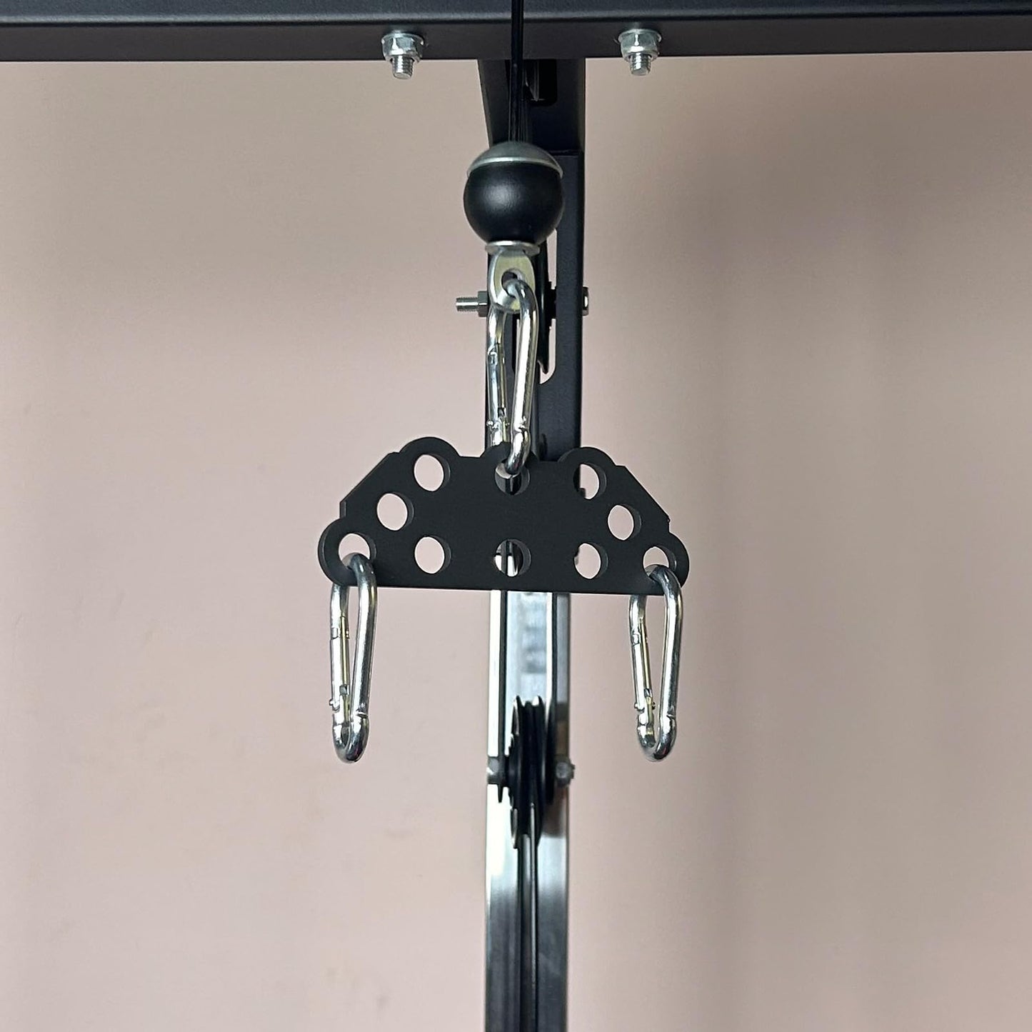 Multi-Grip Lat Pull Down Bar for Home Gym Fitness, Spreader Plate Lat Pulldown Attachments for Pulley System Cable Machine, Double to Single Cable Attachment Exercise Handle (MINI BAR)