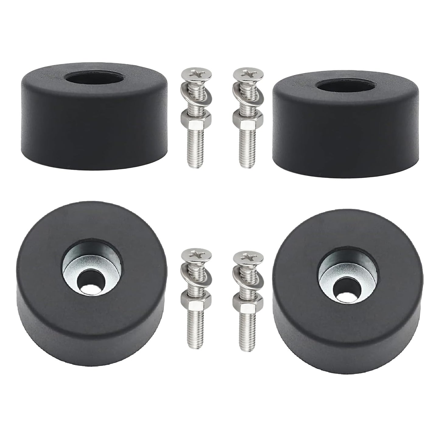 4 Pack 192310GS Anti Vibration Rubber Feet, Air Compressor Isolation Pads with Stainless Steel Nuts & Washers,for 094-0026, E106661, D091007, for Generators, Pressure Washers, Speaker Cabinets