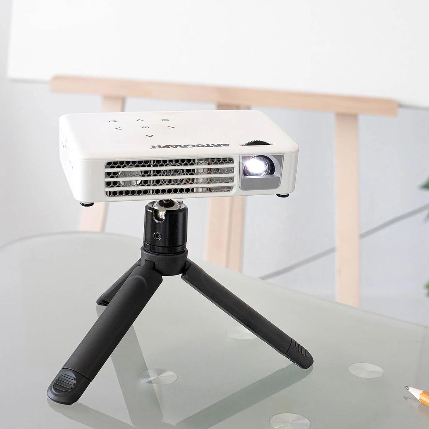 Artograph Mini Tripod Tabletop & Handheld Stand for Digital Projectors & Phones, Lightweight, Portable and Convenient