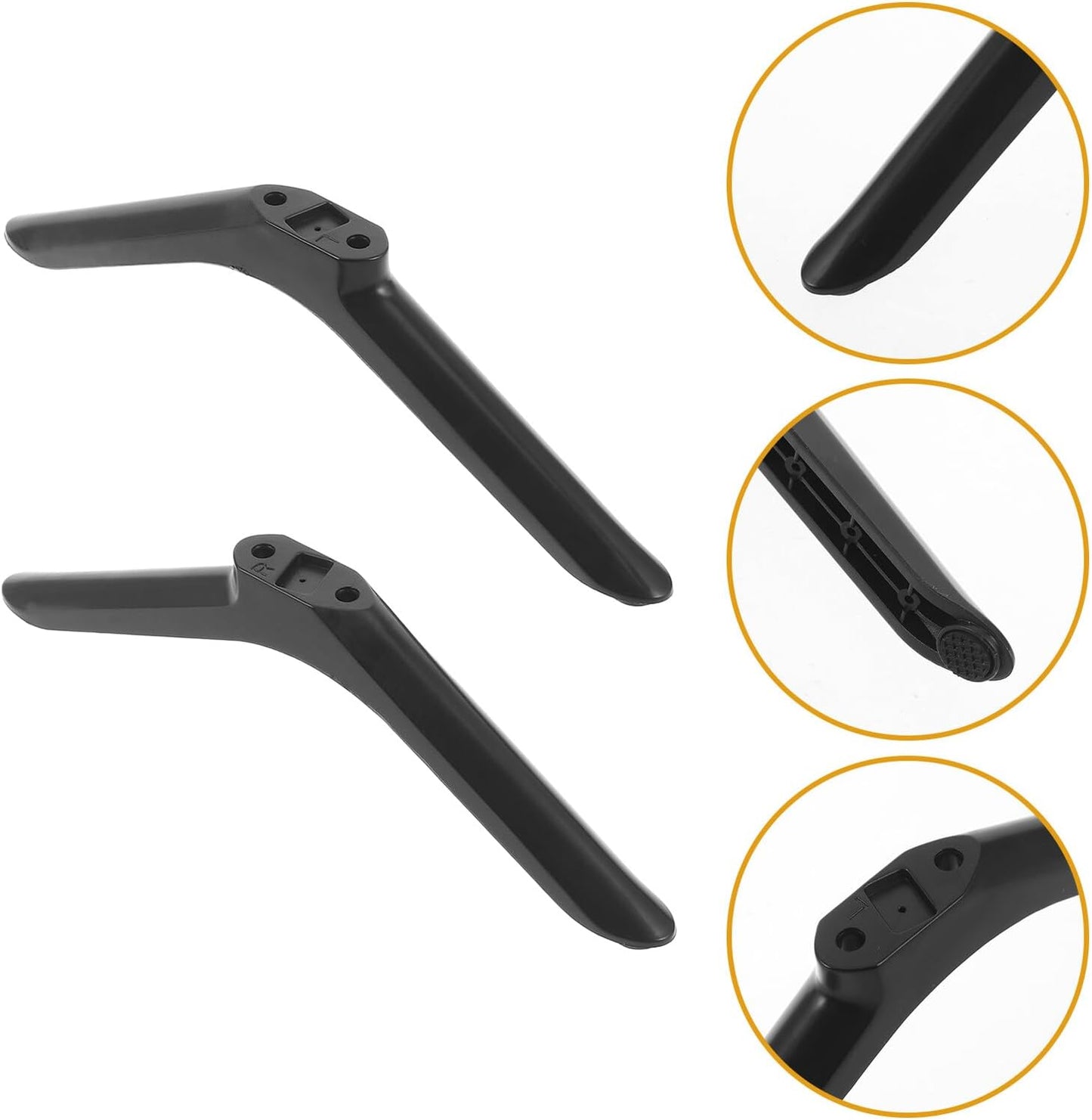 BEBEMOKO 32-inch Tv Stand Legs Replacement for Flat Panel Tv Black Non-Slip Base Support with Screws and Anti-Skid Feet