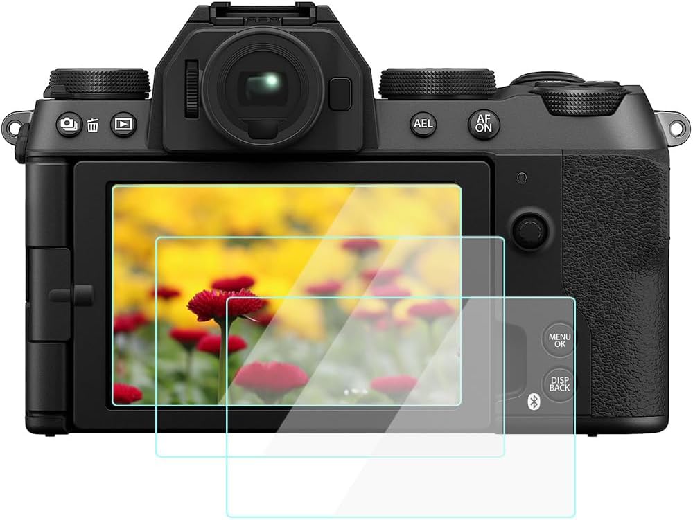 YRTIYO XT50 X-T50 X-S20 9H (3 Pack) Screen Protector Compatible for Fujifilm Mirrorless Camera, Tempered Glass