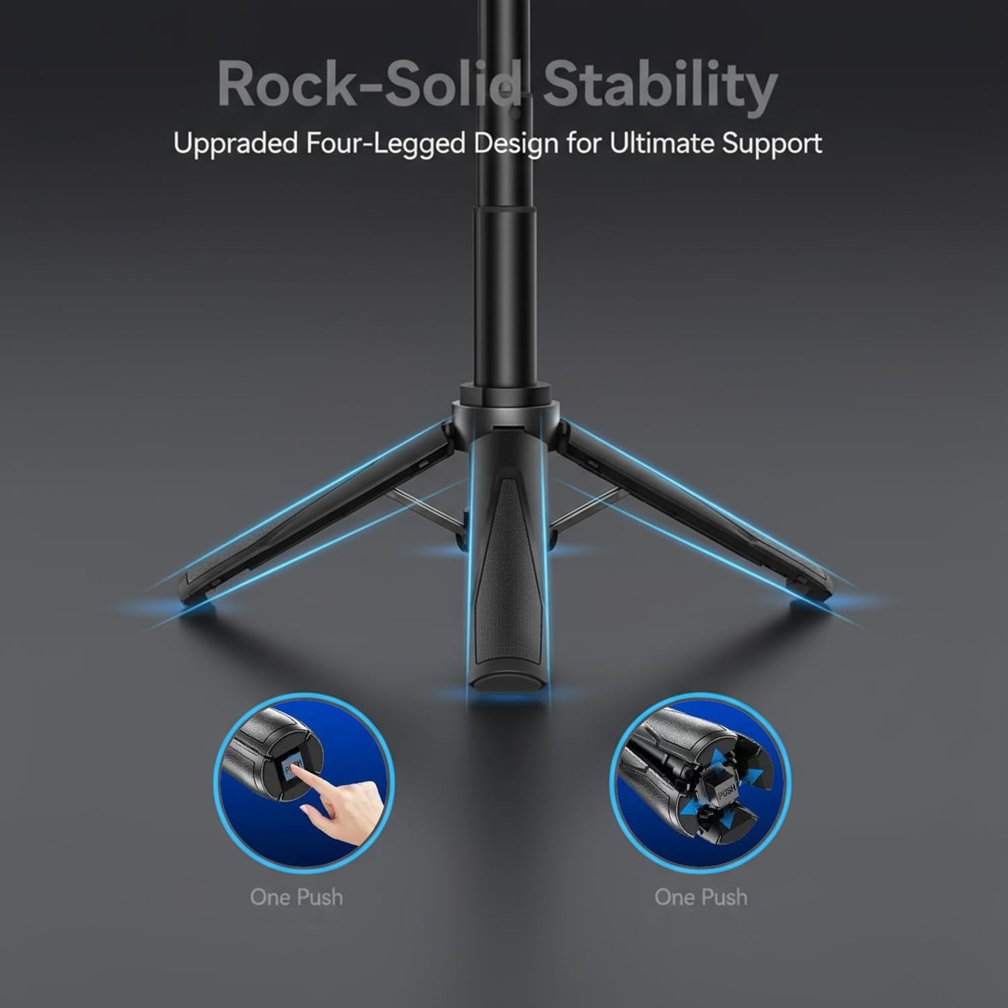 AntoFlash for Magnetic Tripod Stand for iPhone Pocket-Size Selfie Stick Mag-Safe Tripod Phone Holder with Wireless