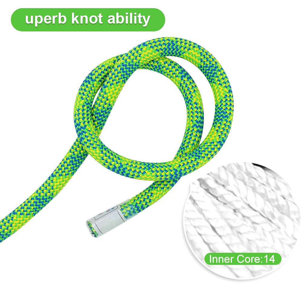 X XBEN 10.5 mm UIAA Dynamic Climbing Rope 45M(150FT), Safety Nylon Kernmantle Rope for Rock Climbing, Tree Climbing, Ice Climbing, Rappelling, Rescue