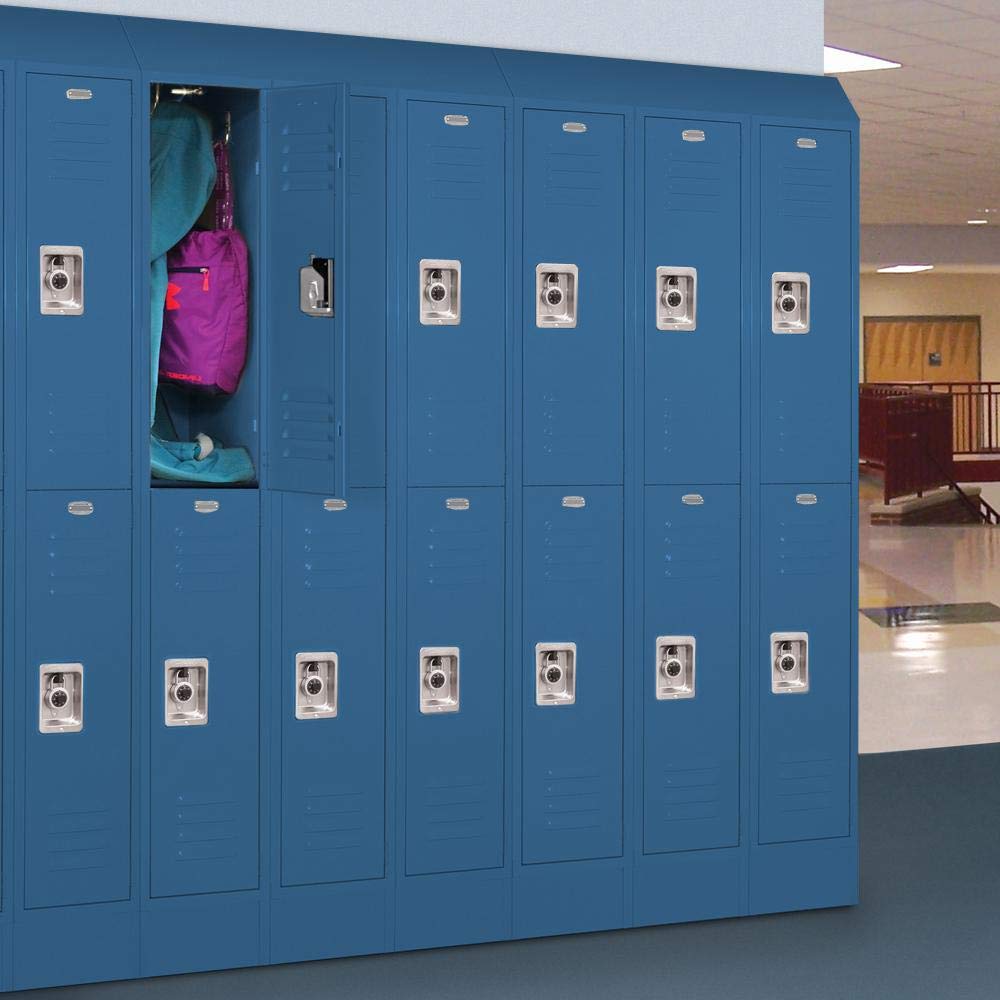 Salsbury Industries 62368BL-U Unassembled Standard Metal Locker with Double Tier, Blue
