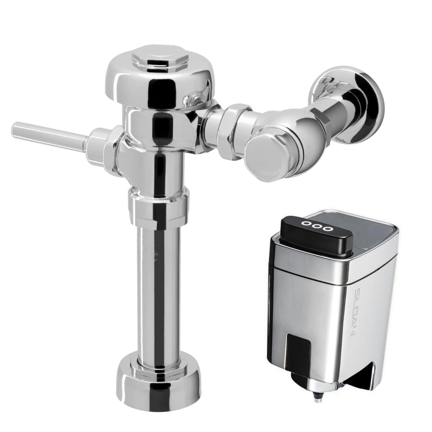 Sloan 111 Water Closet Flushometer, 3780000 & Sloan EBV-500-A Retrofit, 3325500 Bundle - Fixture Connection Top Spud, 1.6 GPF Flush Valve, Exposed Side Mount Sensor, 72 Hour Sentinel Flush