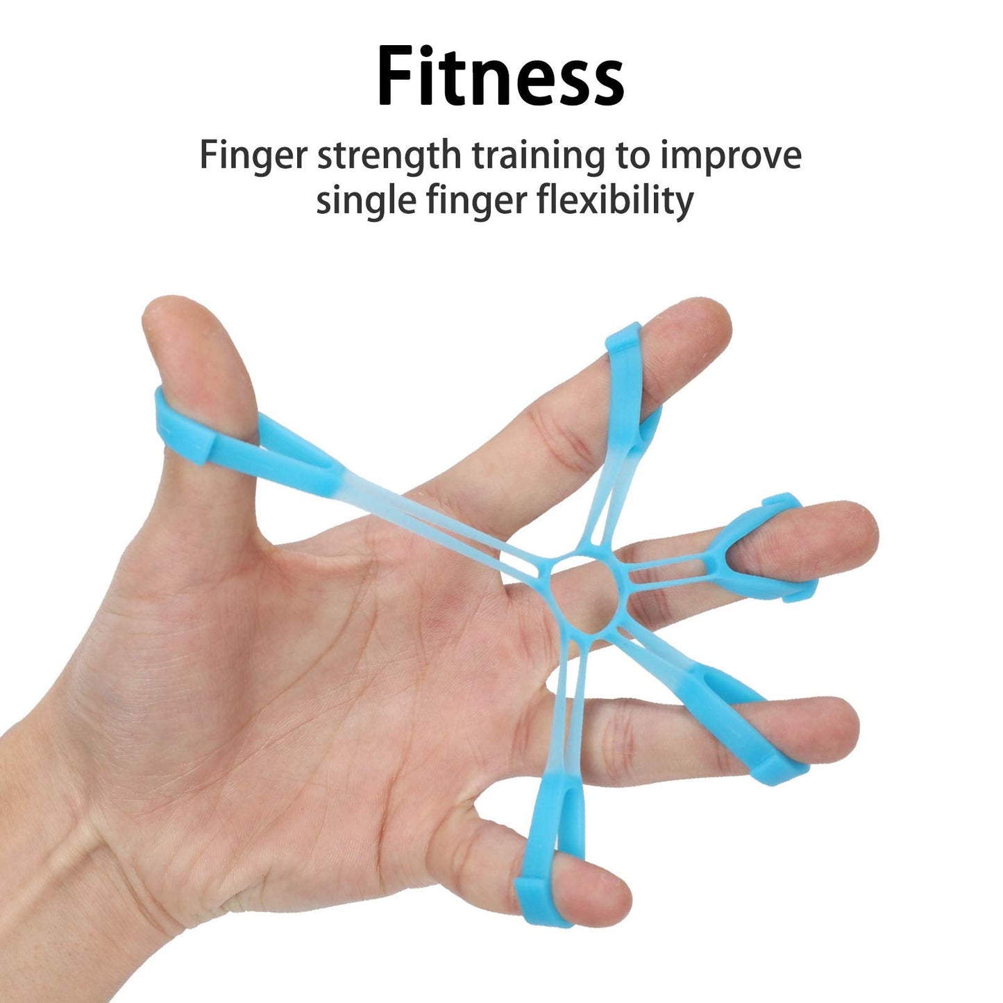 Fanwer Finger Strengthener & Finger Stretcher Hand Extensor Exerciser Set for Arthritis Carpal Tunnel Exercise to Improve Grips Performance for Elderly (3 Levels)