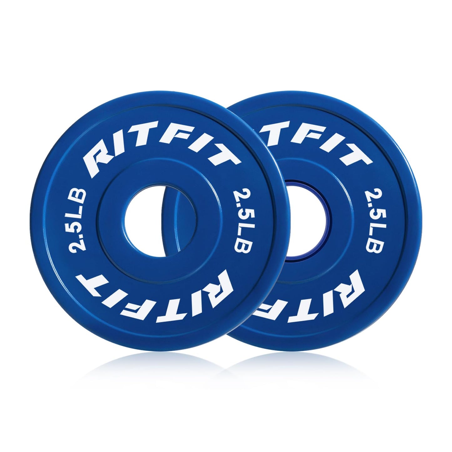 RitFit Fractional Rubber Weight Plates, Colored Bumper Plates for Starting Strength and Progressive Overload Training, Pair and Sets
