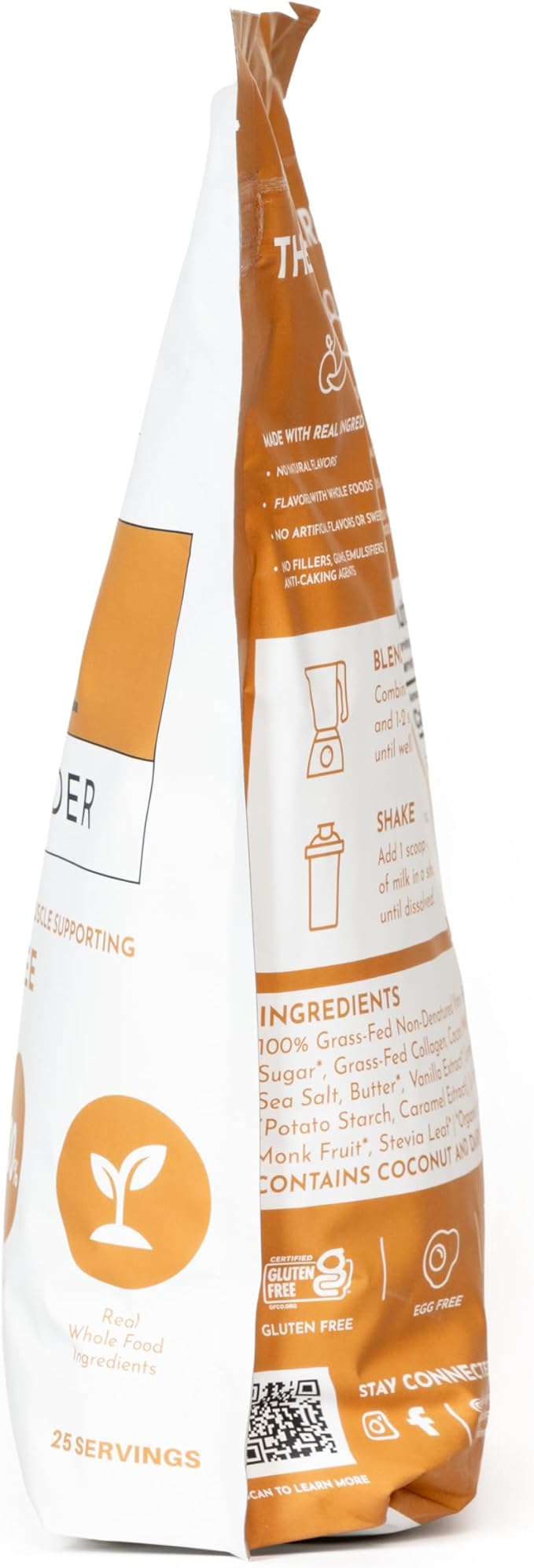 JUST INGREDIENTS Salted Caramel Protein Powder ??30-Serving Blend with 100% Grass-Fed Whey & Organic Plant Proteins ??Naturally Flavored ??Supports Muscle Recovery, Energy *