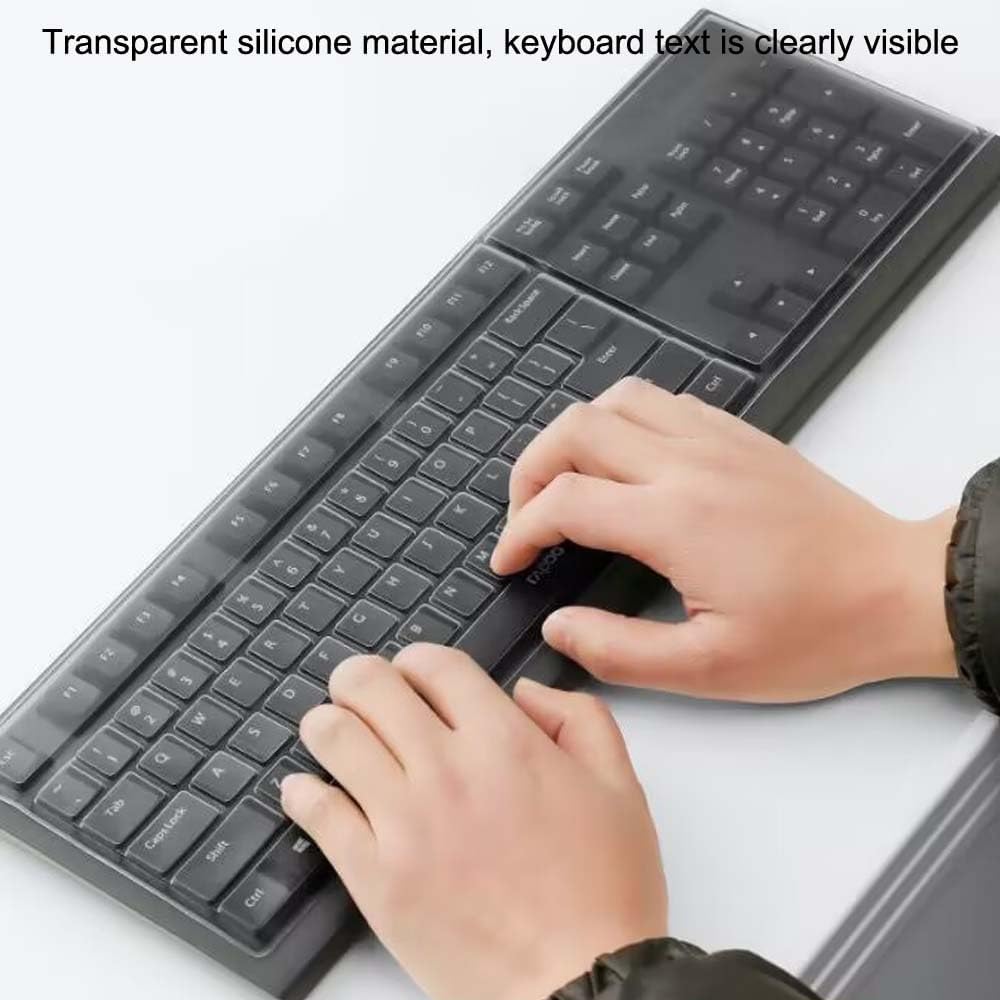 ANRACHEL 104/107 Universal Clear Desktop Computer Keyboard Protection Skin Protector Cover for PC Keys Standard