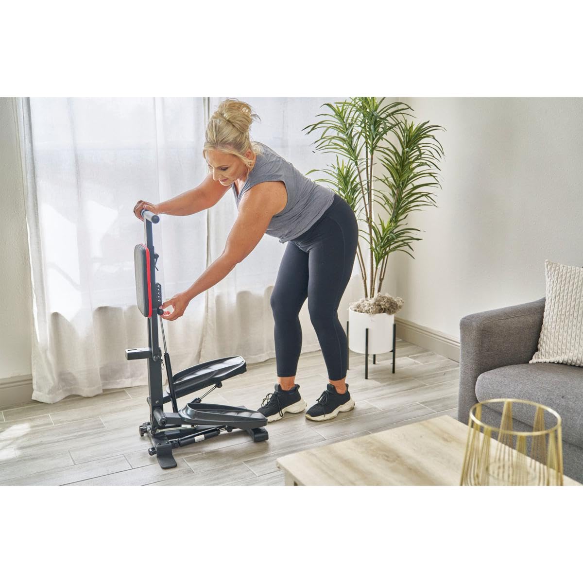 Echelon Flex Total Body Workout Machine – 3-in-1 Home Gym Stepper, Squat Assist & Upper Body Trainer, Adjustable Resistance, Foldable Fitness Equipment