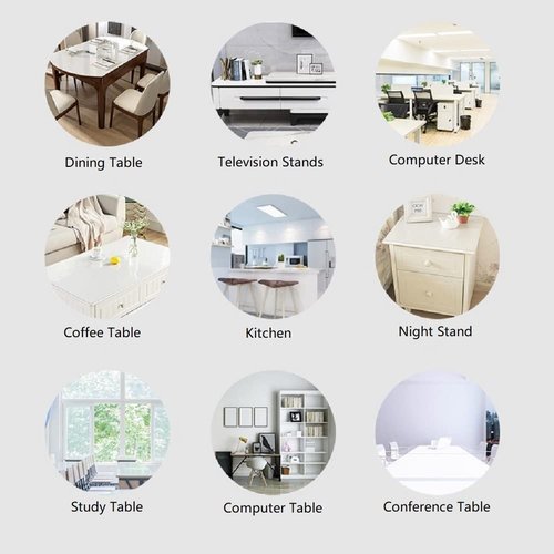 Leffora 56 Inch Clear Round Table Cover Protector, 2.0mm Thick Plastic Desk Protector Mat, Round Waterproof PVC Desk Cover, Vinyl Placemats for Circle Desktop, Coffee Table, Dining Room Table