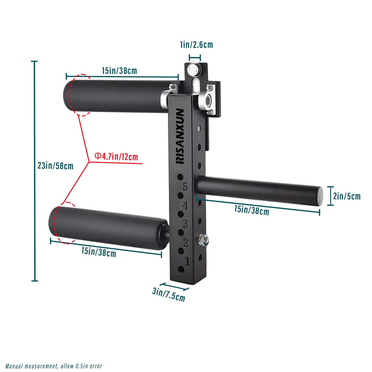 RISANXUN Leg Extension & Curl Machine - Adjustable Leg Trainer for Muscle Building, Suitable for 26mm Column Aperture - Max Load 600lbs