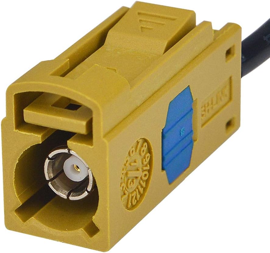 RG58 LMR195 5PCS GPS telematics or Navigation RF Coax Connector Fakra K Straight Crimp Jack Female Yellow Adapter