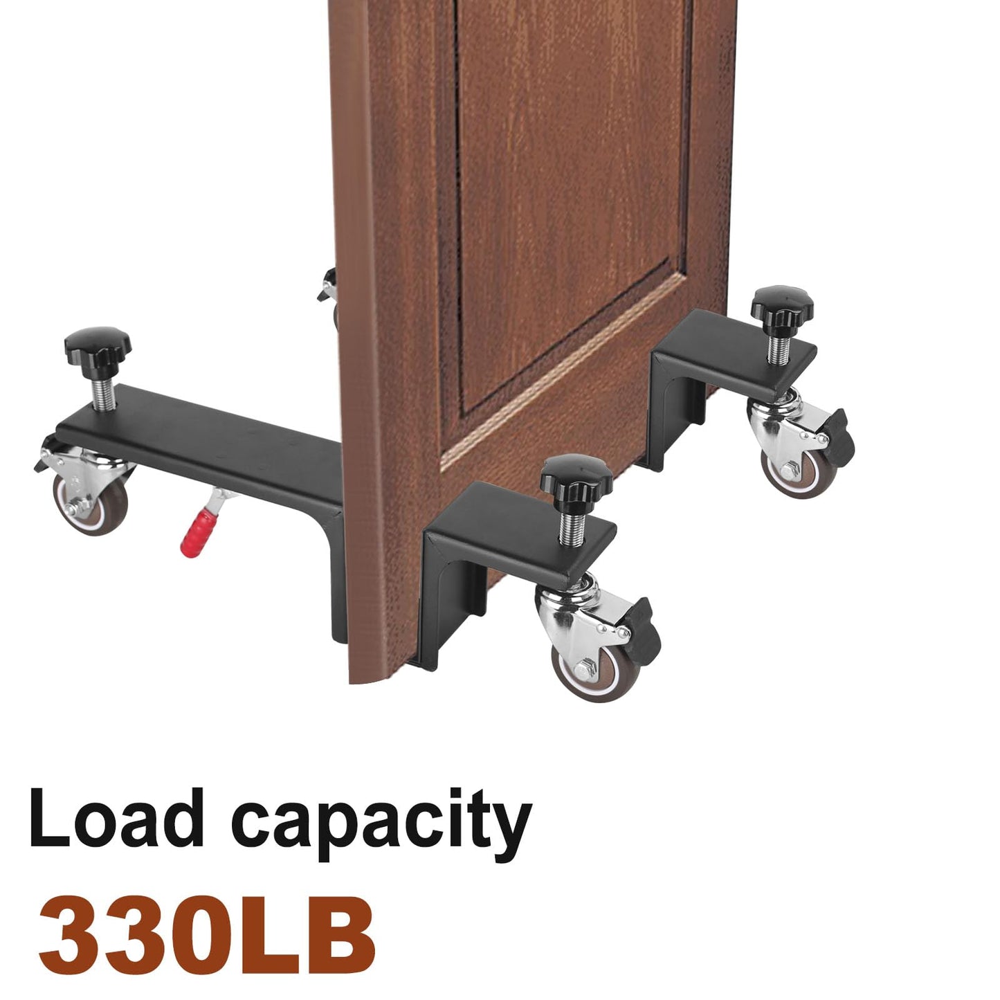 2PCS Door Dolly Holds up tp 330LBS-Heavy Duty Door Installation Tool Easy Install for Single Person Door Tools for Doors from 1.18” to 1.97”