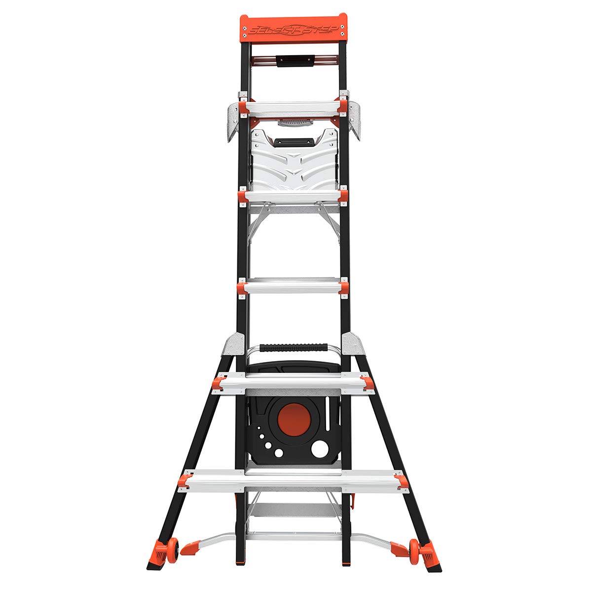 Little Giant Ladders, Select Step, 6 to 10 ft, Adjustable Step Ladder, Fiberglass, Type IAA, 375 lbs weight rating, (15131-001)