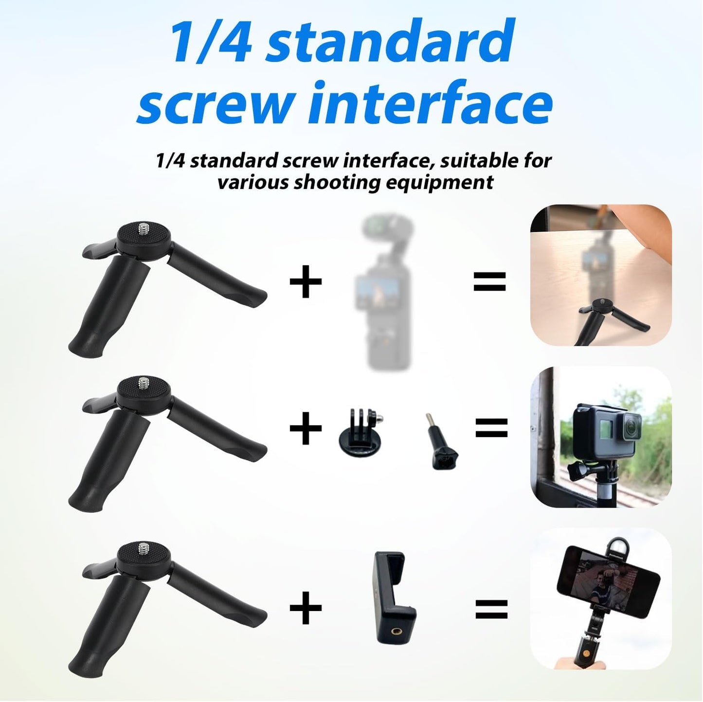 BOXOB 3 2, Mini Tripod for DJI Osmo Pocket & Portable Camera Tripod Stand, Black, ABS Material