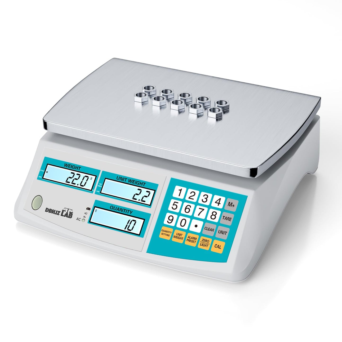 Counting Scale 30kg/66lb x 0.1g Industrial High Precision Scale with Battery for Small Parts, Coins, Pieces, Jewelry, Tickets(lb/oz/g/kg)