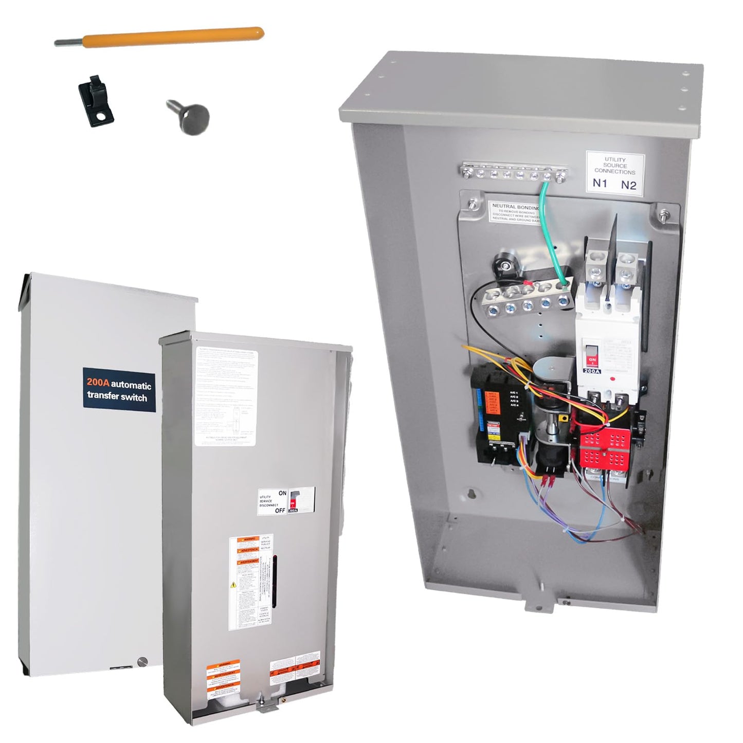 Generac 200 Amp Automatic Transfer Switch Replacement for RXSW200A3-120/240V 1-Phase with Power Management, NEMA 3R Aluminum Enclosure for Indoor/Outdoor Use