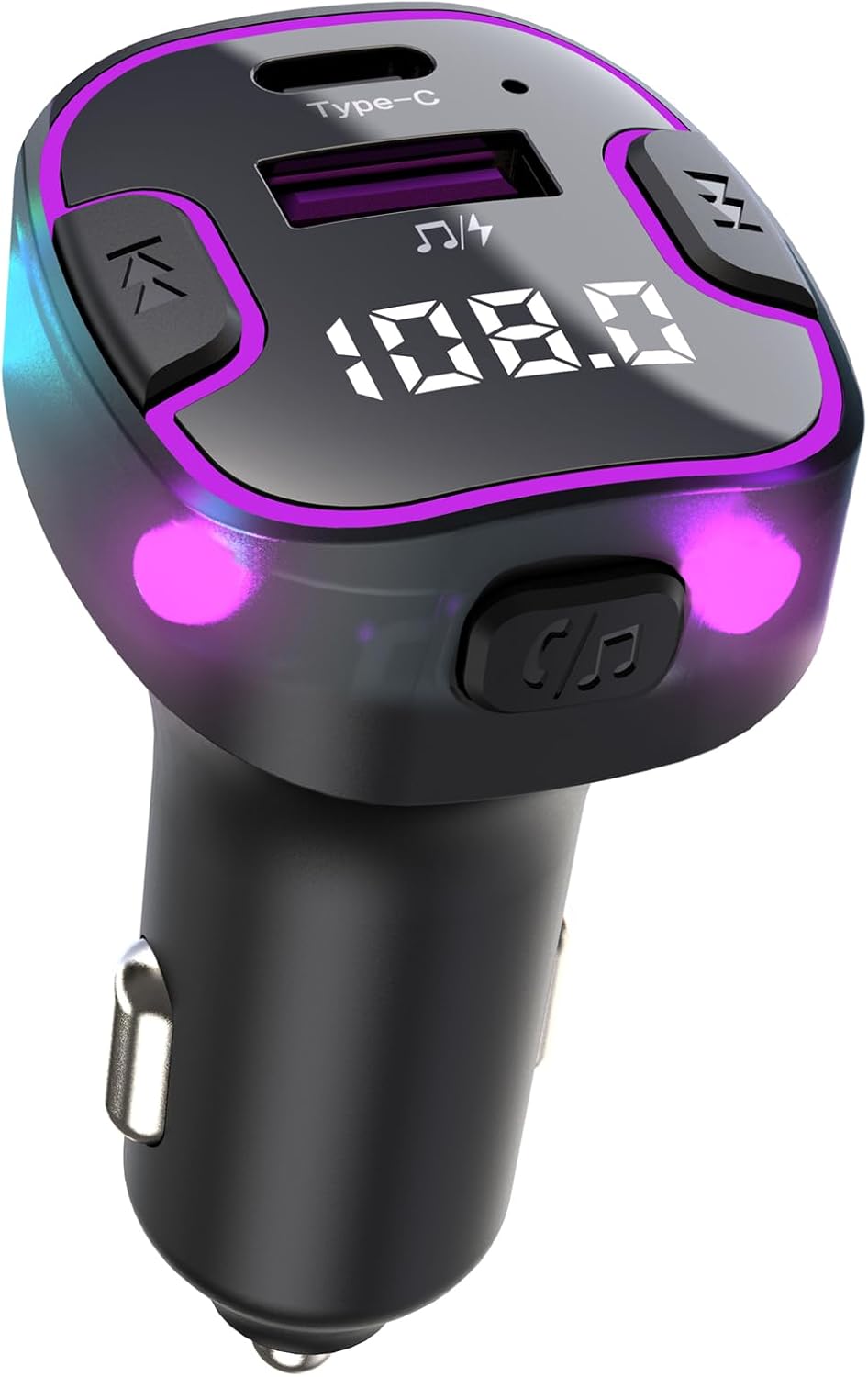 Alanph 5.3 &QC3.0 Bluetooth Car Adapter, PD Fast Charging FM Radio Transmitter for Car, Radio Bluetooth Receiver