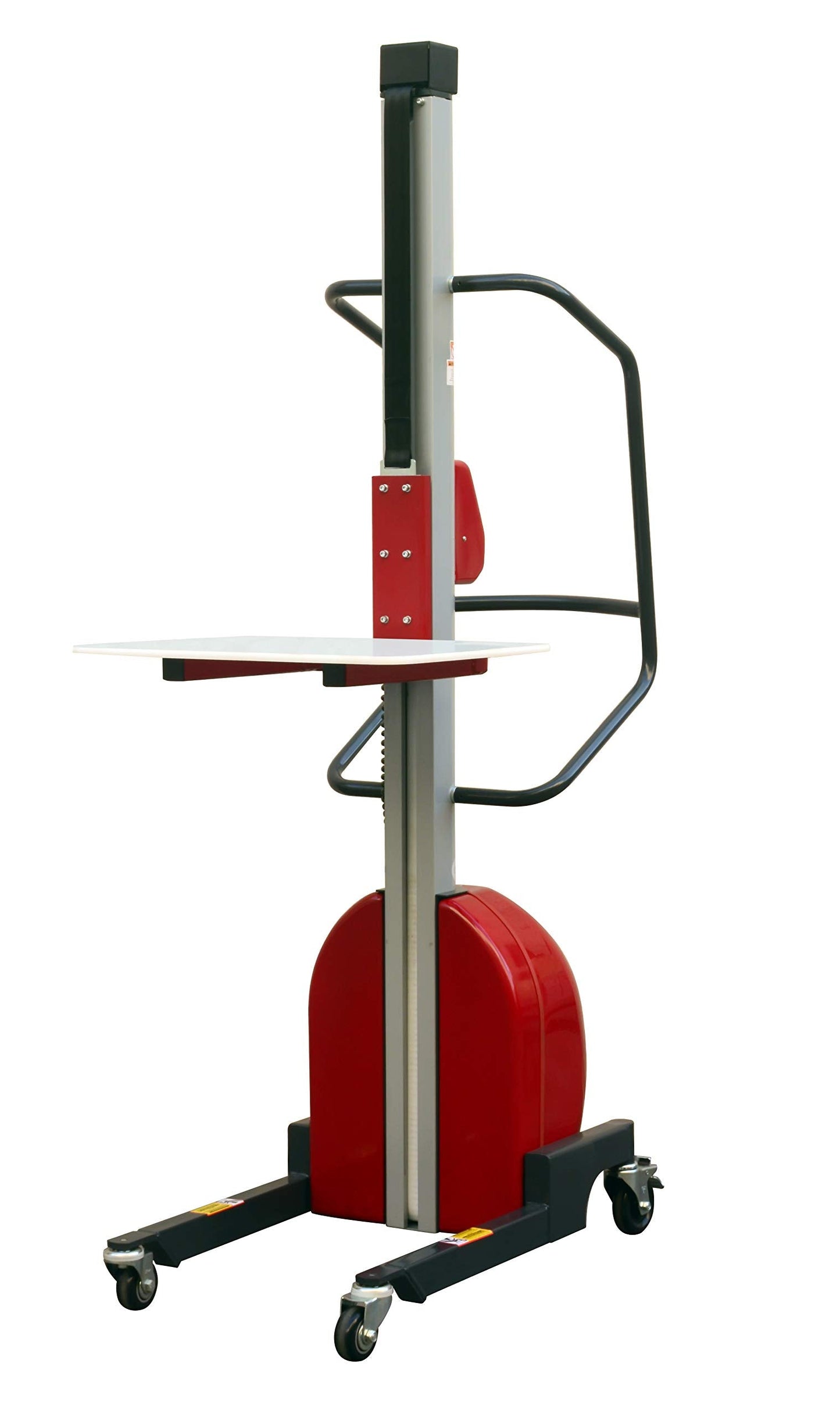 Electric Lift Work Positioner Truck, 330 lbs Capacity, 59" Lift Height, Belt Pulling System, Steel, Lightweight, Quiet and Easily Maneuverable (330lb 59" Raised Platform Height)