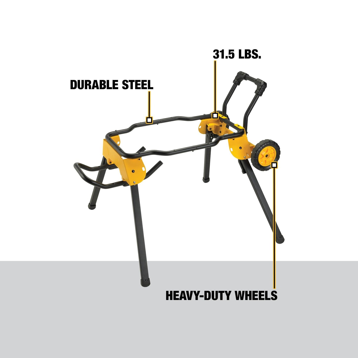 DEWALT Table Saw 10 Inch with Foldable Rolling Table Saw Stand, 15 Amp, 4800 RPM, 32-1/2-Inch Rip Capacity (DWE7491RS)
