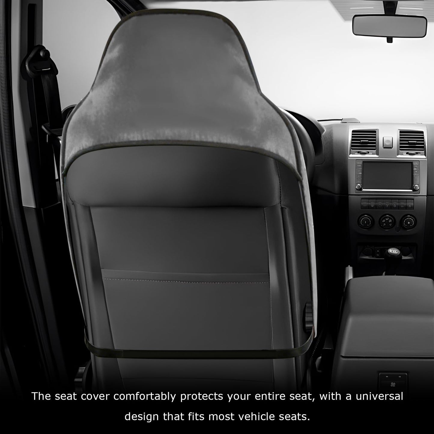 PKOLSFE Car Towel Seat Cover, Waterproof Front Seat Protective Cover for Post Gym Workout Running Swimming, Non-Slip Sweatproof Front Bucket Seats Cover Towel for Cars SUVs Trucks (Gray)