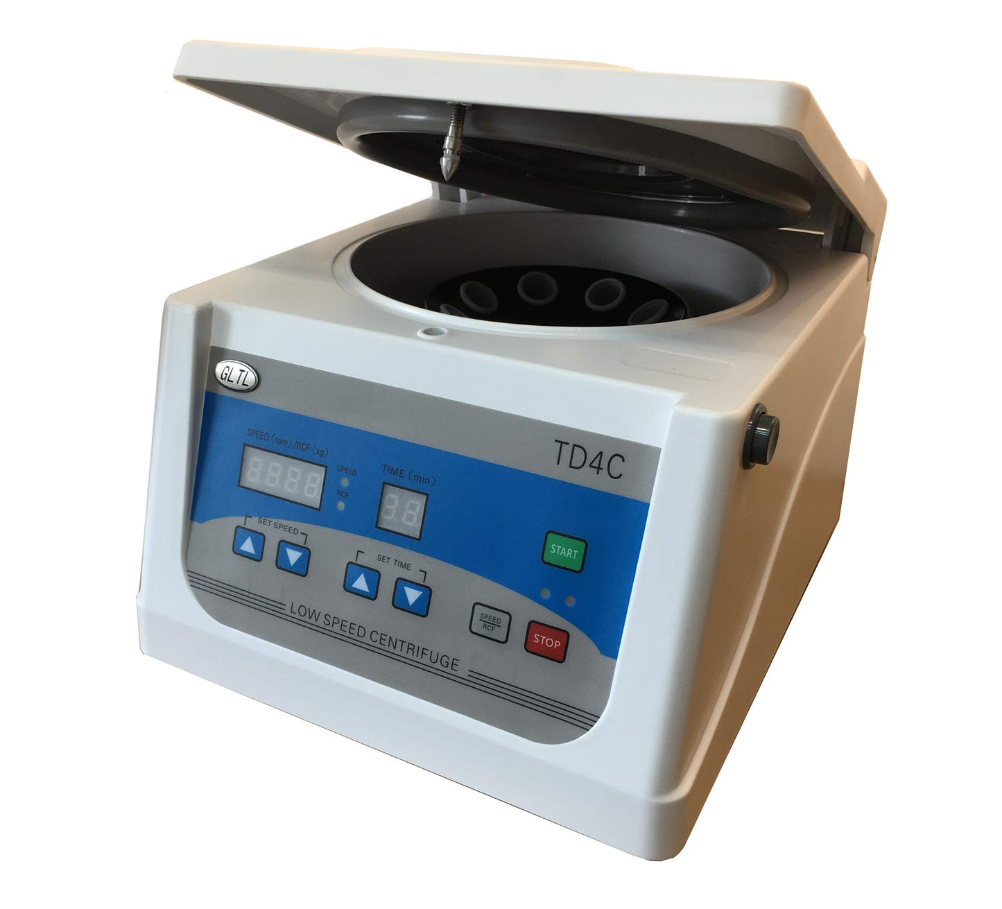 TD4C Digital Bench-Top Centrifuge with Brushless Motor: Ultra-Quiet, Adjustable Speed & Timer, 100-4000rpm (Max 2200xg), 8X(10-15) ml Tubes for Laboratory, Medical Research, Beauty