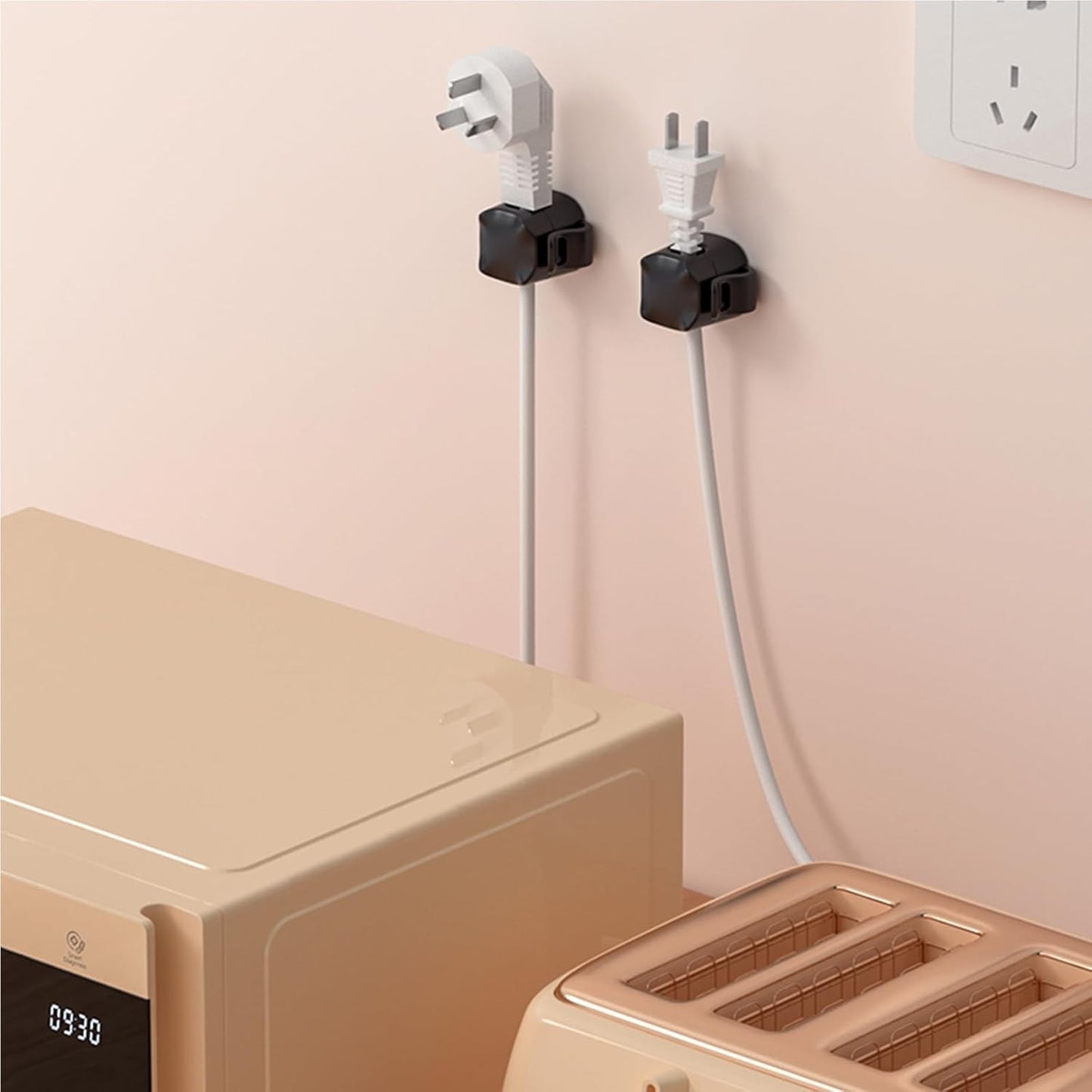 JIYHF 6 Pack Cable Clips - Adhesive Cord Organizer for Home Office Desk, Phone, Car, Wall, Desktop, Nightstand - Cable